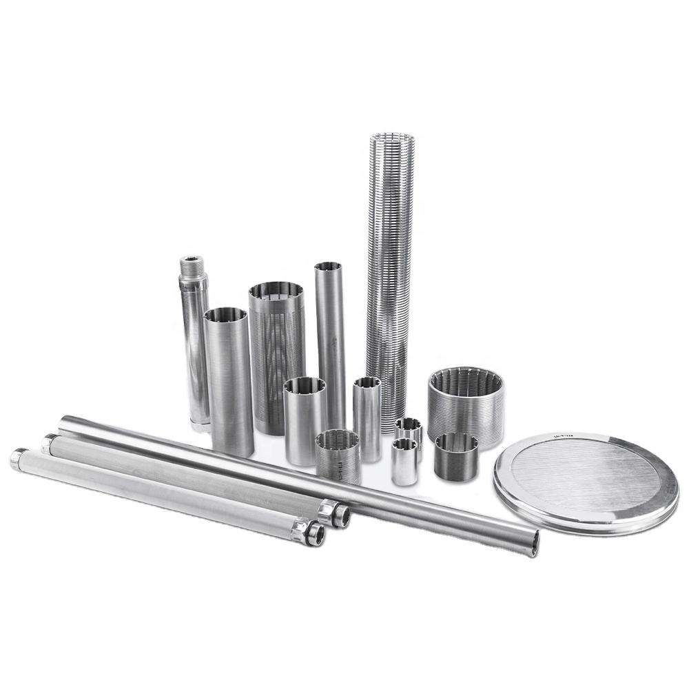 304/316 Stainless Steel Wedge Wire Filter Cartridge, Slotted Screen Tube for Self-Cleaning Filtration Systems