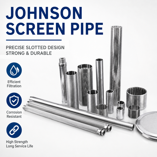 304/316 Stainless Steel Wedge Wire Filter Cartridge, Slotted Screen Tube for Self-Cleaning Filtration Systems